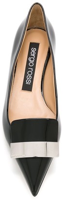 Sergio Rossi Logo Plaque Ballerina Shoes
