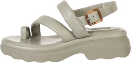 Vince Leather Slingback Sandals Green Platform Multistrap & Buckle Closure at Sides Includes Dust Bag Unfortunately, due to restrictions, this item may not be eligible for shipping in all areas.