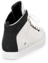 Thumbnail for your product : Kenneth Cole Ladd Croc-Embossed Leather High-Top Sneakers