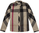 Thumbnail for your product : Burberry mega check grandad shirt 4-14 years