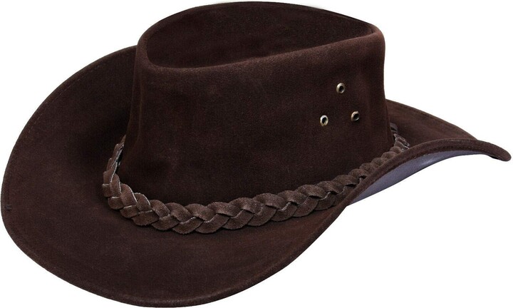 Cappello Da Cowboy Australiano Western Vintage Tan Crazy Hat Stile