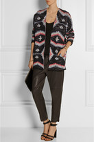 Thumbnail for your product : Maje Maori knitted cotton-blend cardigan