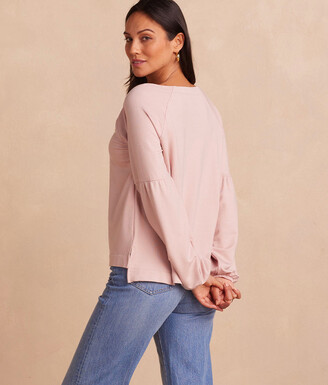 Summersalt The Softest French Terry Boatneck Pullover - Petal