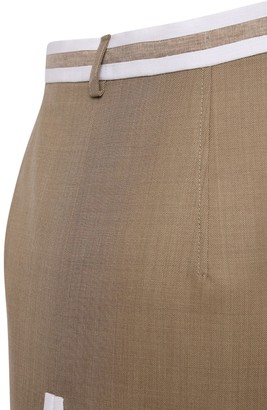 Burberry Color Block Wool & Cashmere Skirt