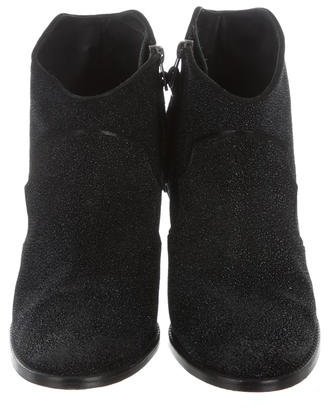 Zadig & Voltaire Textured Round-Toe Ankle Boots