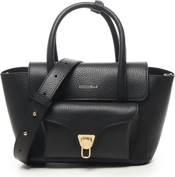 Coccinelle Logo Stamp Foldover Top Tote Bag