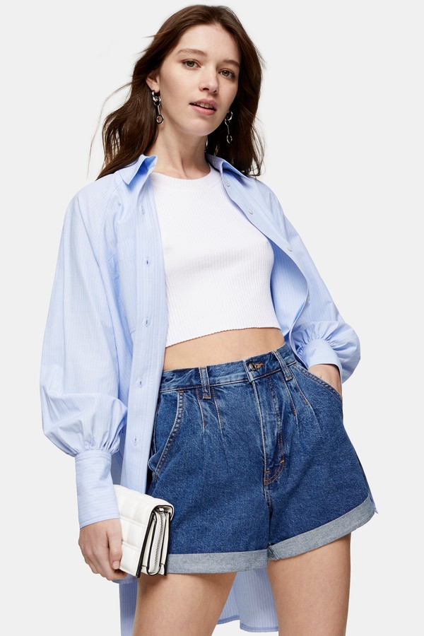 Topshop roll hem mom denim shorts Clearance