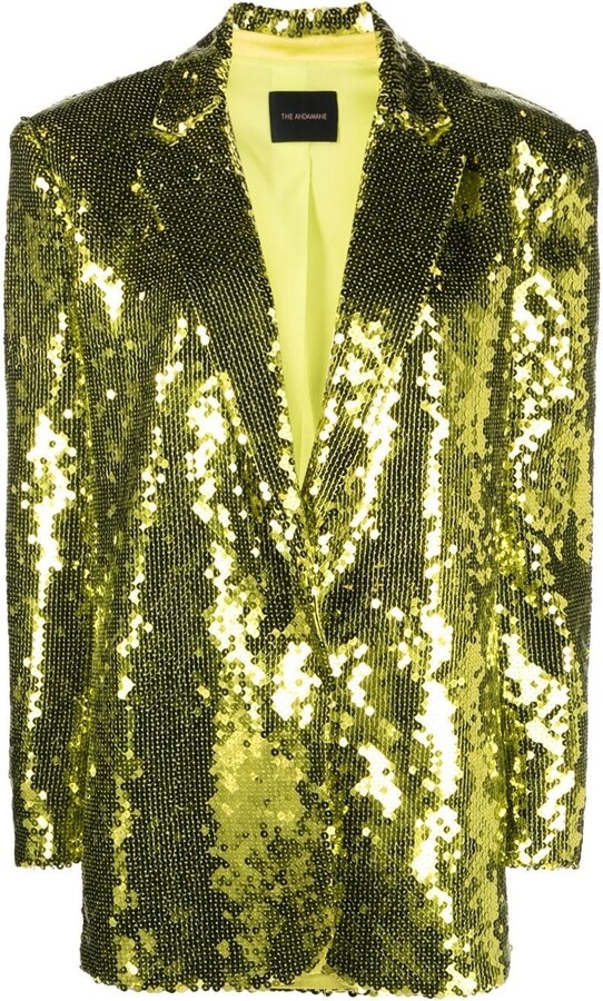 THE ANDAMANE Oversized Sequin Blazer ShopStyle