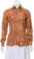 Thumbnail for your product : Etro Printed Silk Button-Up Top