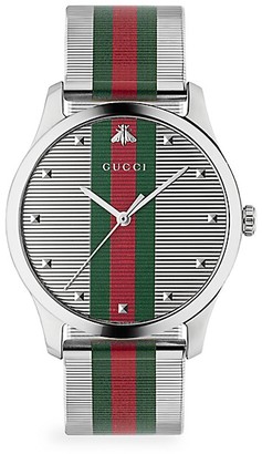 Gucci G-Timeless Stainless Steel & Mesh Bracelet Watch