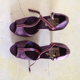 Thumbnail for your product : Pedro Garcia Burgundy Cloth Sandals