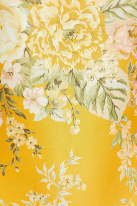 Zimmermann One-shoulder Embellished Floral-print Swimsuit