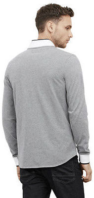 Kenneth Cole Long Sleeve Button Front Knit Shirt