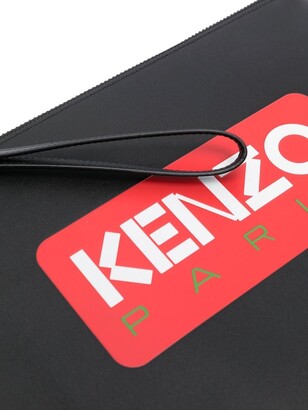 Kenzo Logo Leather Clutch Bag