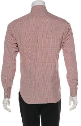 Isaia Gingham Button-Up Shirt
