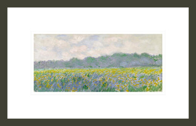 1000Museums Field of Irises at Giverny by Claude Monet -Framed Giclee Print