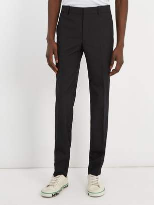 Balenciaga Slim-leg Wool-blend Trousers - Mens - Black