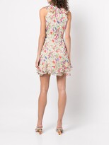 Thumbnail for your product : Saloni Floral-Print Ruffled Mini Dress