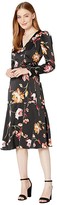 Thumbnail for your product : Maggy London Painted Garden Charmeuse Dress (Black/Carlet) Women's Dress