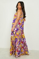 Thumbnail for your product : boohoo Petite Abstract Floral Swing Maxi Dress