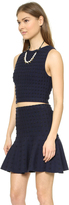Thumbnail for your product : Alice + Olivia Bess Textured Dots Crop Tank