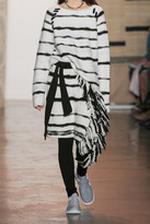 Thumbnail for your product : Baja East Striped Cashmere And Wool-blend Sweater - Light gray