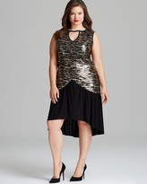 Thumbnail for your product : T-Bags 2073 Tbags Los Angeles Plus Sleeveless Sequin High/Low Dress
