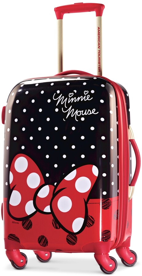 Disney Playful Minnie Mouse Molded Hardside Expandable 21 Spinner, Black