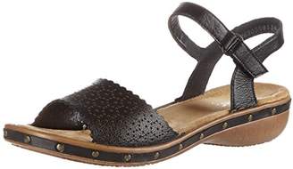 Rieker Women’s 62375 Wedge Heels Sandals, Black (Schwarz/Schwarz/01)