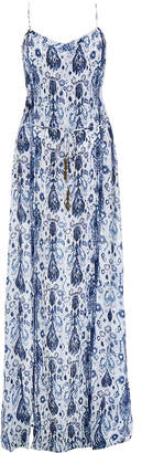 Vix Aisha Dany Blue Printed Maxi Dress