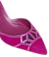 Thumbnail for your product : Nobrand 'Puzzle' metallic geometric trim suede pumps