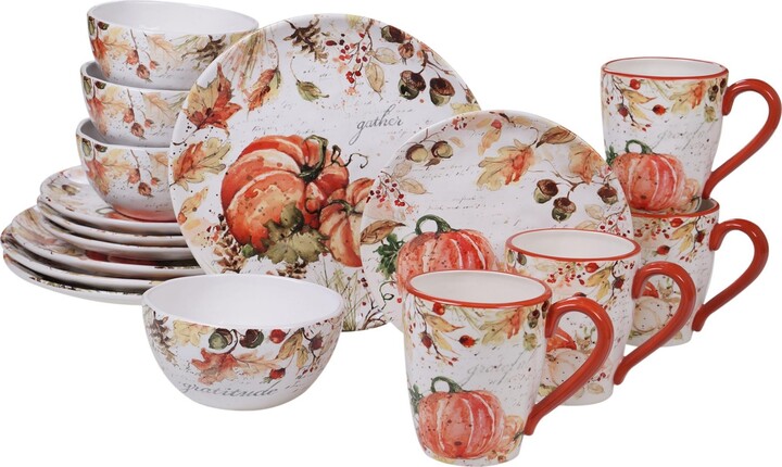 Certified International Harvest Splash 16 Piece Dinnerware Set