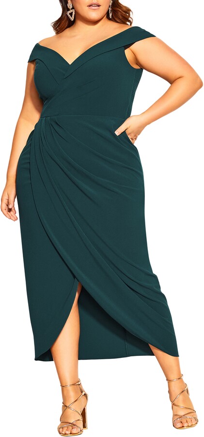 city chic green dress