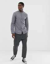 Thumbnail for your product : Tom Tailor grandad collar slim fit shirt in grey