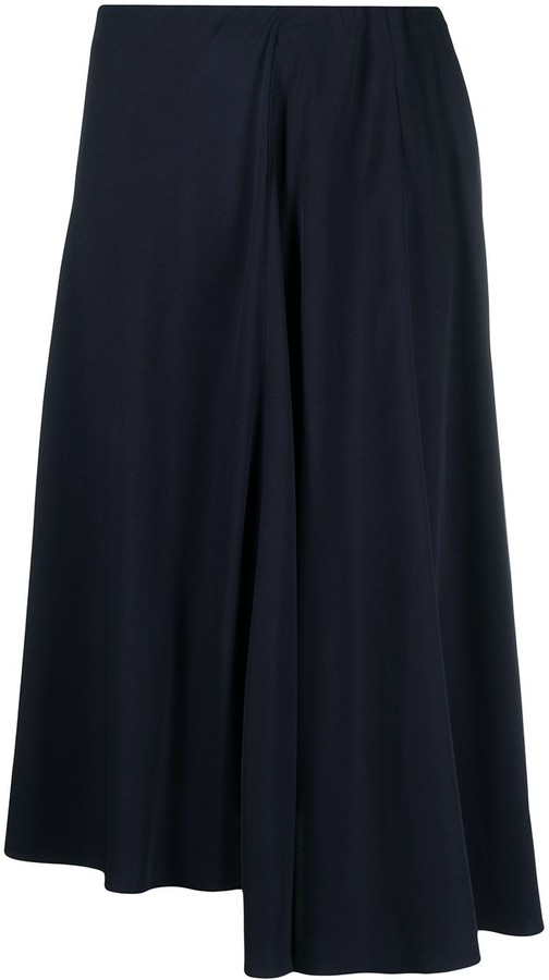 Aspesi Drape-Detail Midi Skirt - ShopStyle