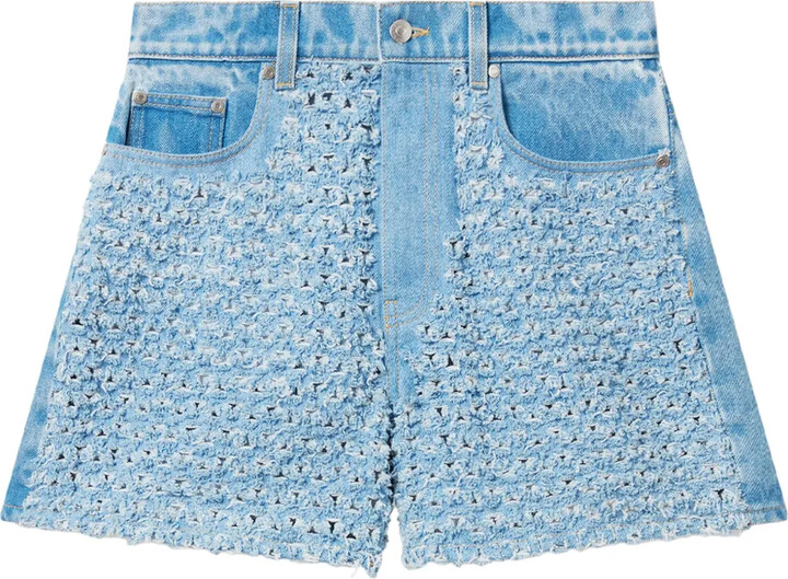 Stella McCartney Textured Denim Shorts