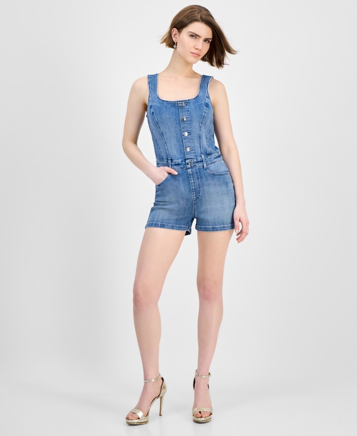 GUESS Women's Sunni Denim Romper