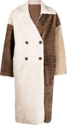 Simonetta Ravizza Double-Breasted Lamb-Fur Coat