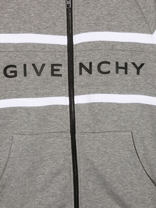 Givenchy Kids TEEN logo-print zip-up hoodie