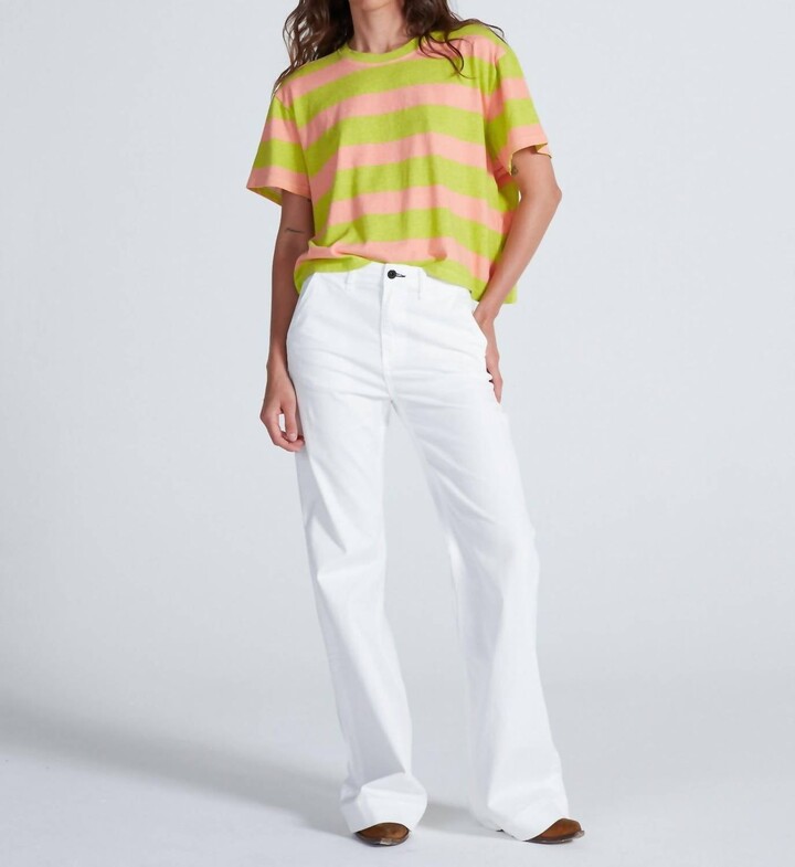 Askk Ny Twill High Rise Trouser In Ivory