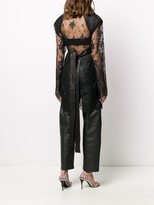 Thumbnail for your product : Unravel Project Sheer Lace Tied Blouse