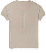 Thumbnail for your product : Bottega Veneta Cotton-Blend Jersey Henley T-shirt