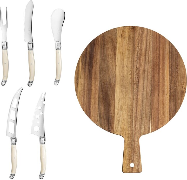French Home Laguiole 6Pc Pakkawood Artisan Cheese Knife Set