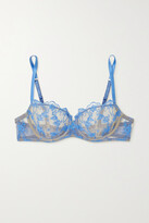 Thumbnail for your product : I.D. Sarrieri Petal Bloom Embroidered Tulle Underwired Balconette Bra