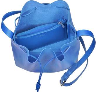 Lancaster Paris Pur Smooth Blue Leather Bucket Bag