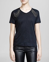 Thumbnail for your product : The Kooples Tee - Short Sleeve Chain Detail