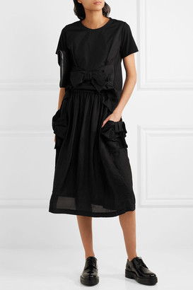 Comme des Garcons Bow-detailed Taffeta Midi Skirt - Black