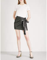 Thumbnail for your product : Sandro Draped-detail lamé skirt