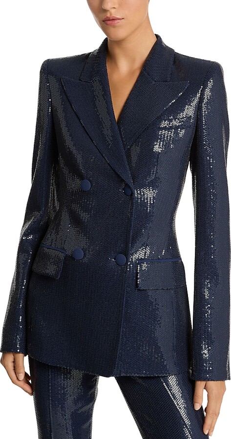 Michael Kors Collection Sequin Double Breasted Blazer