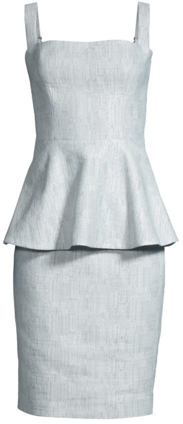 black halo peplum dress